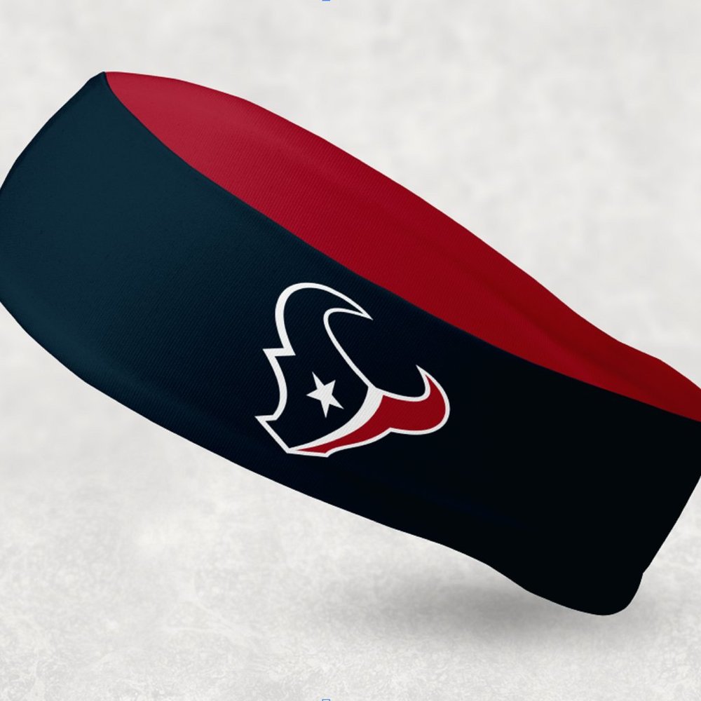 2 Pack - NEW - Reversible Houston Texans Headband